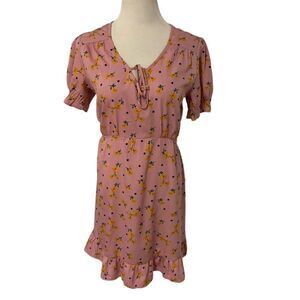 Speed Control Pink Floral Dress Sz M